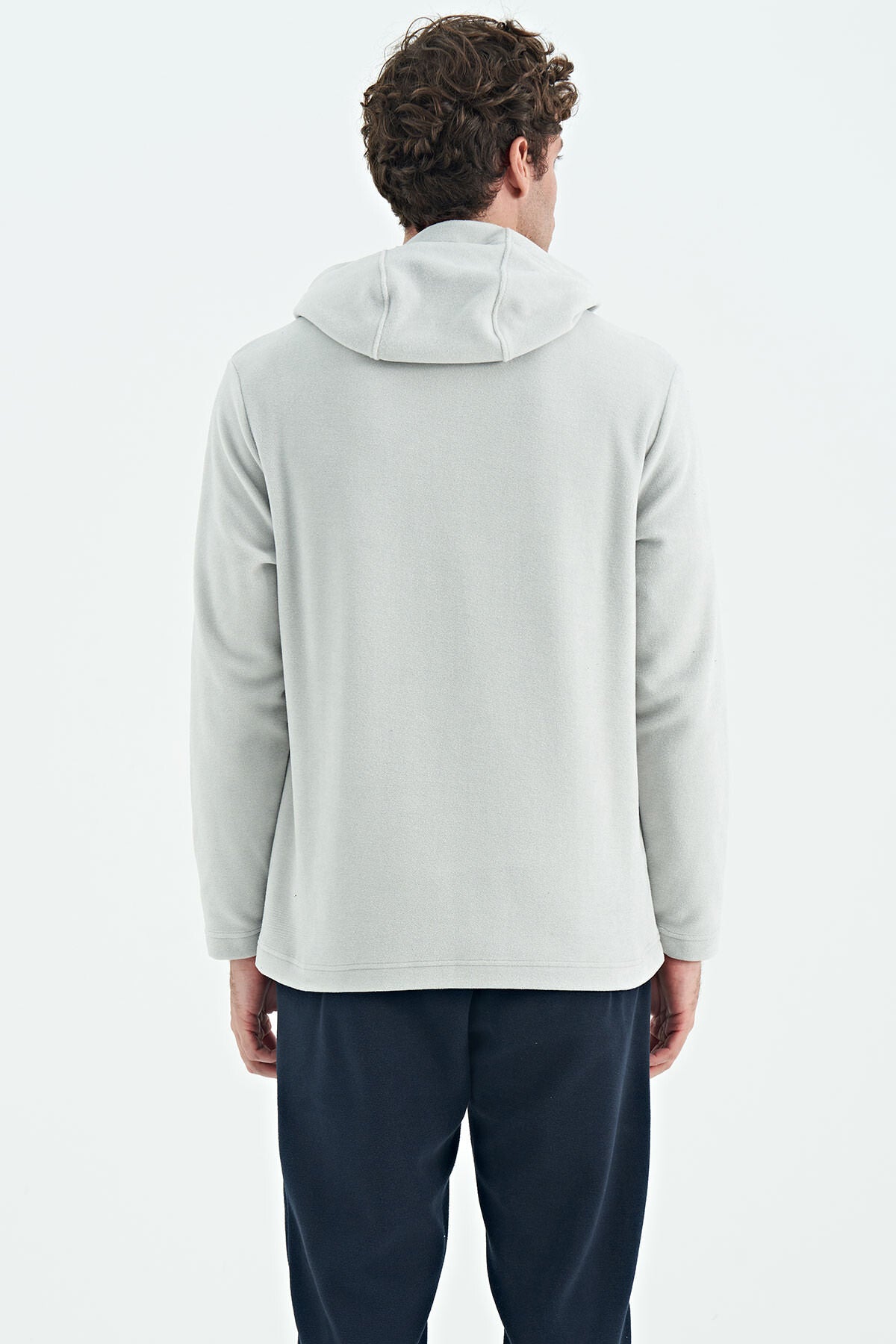 Hern Stone Polar Sweatshirt for Men – Relaxed Fit, Embroidered Design, Kangaroo Pocket, Polar Fabric | Air Jones
